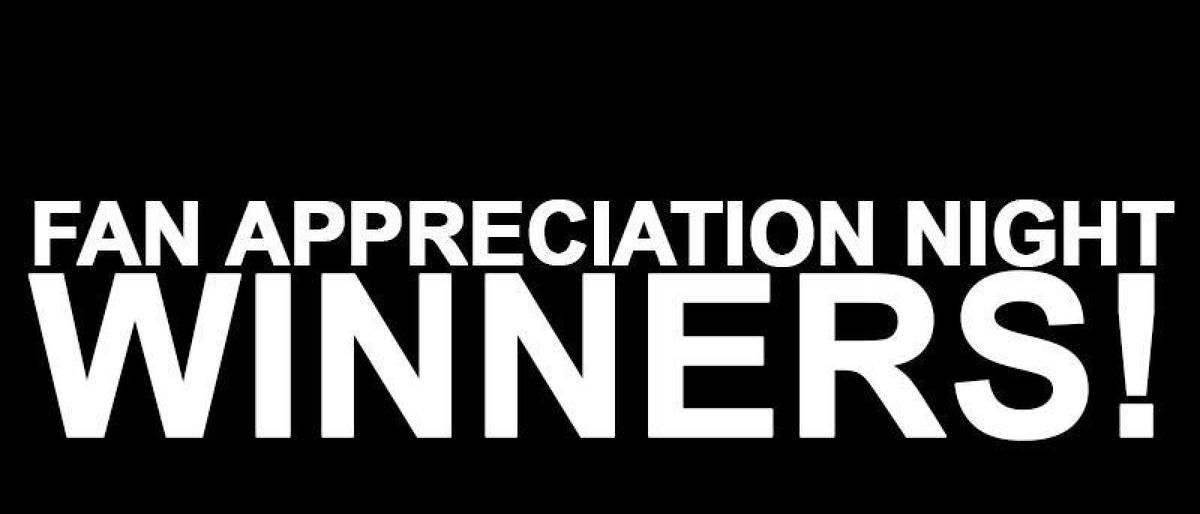 2018 Fan Appreciation Night Winners