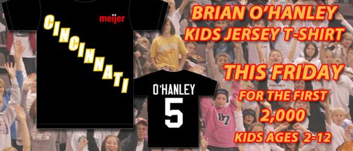 Attention Kids:  Get a FREE Brian O'Hanley Kids Jersey T-Shirt THIS FRIDAY!!
