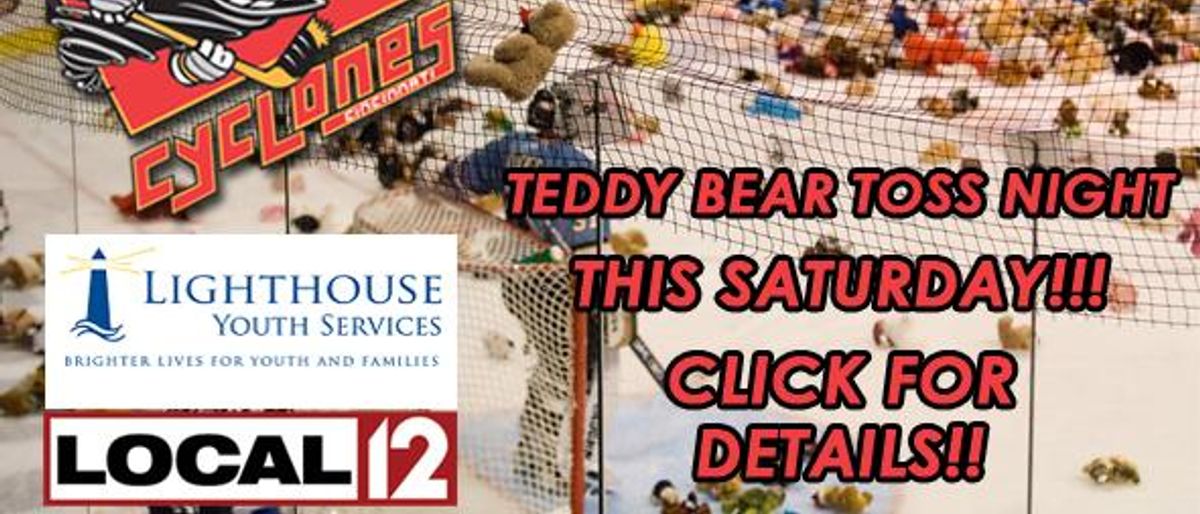 Cyclones Partner with Local 12, Lighthouse Youth Services for 2010 Teddy Bear Toss